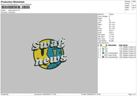 Swag News Embroidery File 4 size