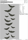 Swarm of bats Embroidery File