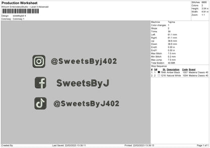 Sweetbyj Txt Embroidery File 6 sizes