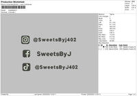 Sweetbyj Txt Embroidery File 6 sizes