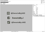 Sweetbyj Txt Embroidery File 6 sizes