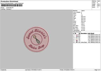Sweetcircle 1610 Embroidery File 6 sizes