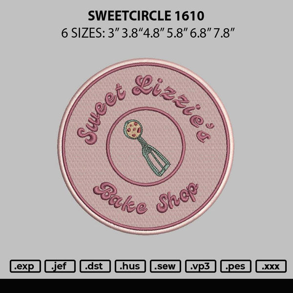 Sweetcircle 1610 Embroidery File 6 sizes