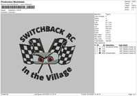 Switchback RC Embroidery File 4 size