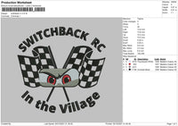 Switchback RC Embroidery File 4 size