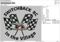 Switchback RC Embroidery File 4 size
