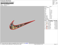 Swoosh Itachi Embroidery File 4 size