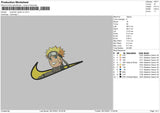 Swoosh Naruto V2 Embroidery File 4 size