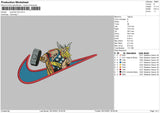 Swoosh Thor Embroidery File 4 size