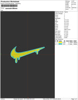 Nike Swoosh Melt Embroidery File 3 Size