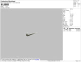 Nike Swoosh 2 Color Embroidery File 9 Size