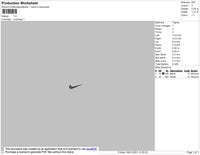 Nike Swoosh 2 Color Embroidery File 9 Size