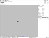 Nike Swoosh 2 Color Embroidery File 9 Size