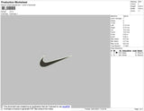 Nike Swoosh 2 Color Embroidery File 9 Size