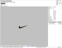 Nike Swoosh 2 Color Embroidery File 9 Size