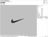 Nike Swoosh 2 Color Embroidery File 9 Size