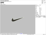 Nike Swoosh 2 Color Embroidery File 9 Size