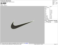 Nike Swoosh 2 Color Embroidery File 9 Size