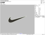 Nike Swoosh 2 Color Embroidery File 9 Size
