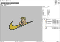 Swoosh Dio Brando Embroidery File 5 sizes