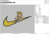 Swoosh Dio Brando Embroidery File 5 sizes