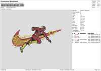 Swoosh Flash 01 Embroidery File 6 sizes