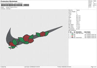 Swoosh Flower V2 Embroidery File 4 sizes