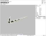 Swoosh Cow Mirror Embroidery File 4 size