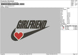 Swoosh Girlfriend Embroidery File 6 sizes
