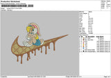 Swoosh Bunny Melt 02 Embroidery File 6 sizes