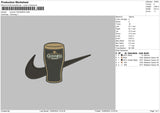 Swoosh Guinnessglass Embroidery File 6 sizes