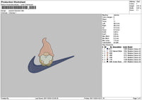 Swoosh Gnomes Embroidery File 6 sizes