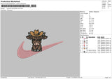 Swoosh Cow Embroidery File 6 sizes