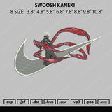 Swoosh Kaneki Embroidery File 8 size