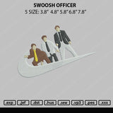 Swoosh Officer Embroidery File 5 sizes