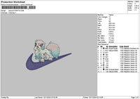 Swoosh Ponyta Embroidery File 6 sizes