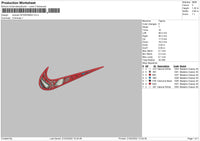 Swoosh Spiderman Embroidery File 4 size