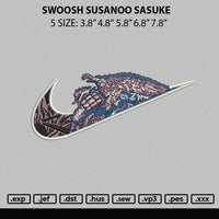 Swoosh Susanoo Sasuke Embroidery File 5 sizes