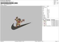 Swoosh Tasmania Embroidery File 6 sizes