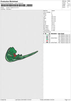 Swoosh Treecko Embroidery File 6 sizes