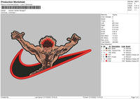 Swoosh Vandal Savage Embroidery File 5 sizes