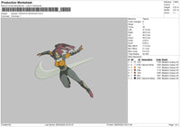 Swoosh Yoruichi Embroidery File 4 size