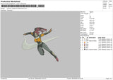 Swoosh Yoruichi Embroidery File 4 size
