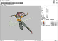 Swoosh Yoruichi Embroidery File 4 size