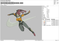 Swoosh Yoruichi Embroidery File 4 size