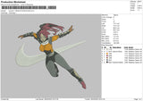 Swoosh Yoruichi Embroidery File 4 size