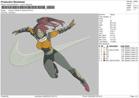 Swoosh Yoruichi Embroidery File 4 size