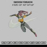 Swoosh Yoruichi Embroidery File 4 size