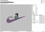 Swoosh Izuku Embroidery File 6 sizes