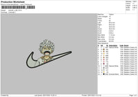 Swoosh Luffy002 Embroidery File 6 sizes